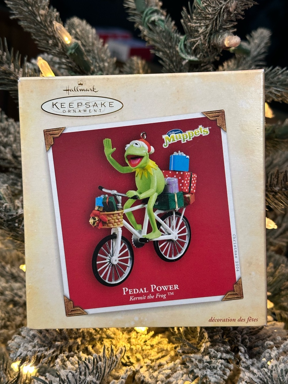 Hallmark 2004 Kermit the Frog Pedal Power Muppets Keepsake Ornament